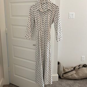 knee length dresses for ladies ZARA. Polka dot midi dress. TM  Hibuy market